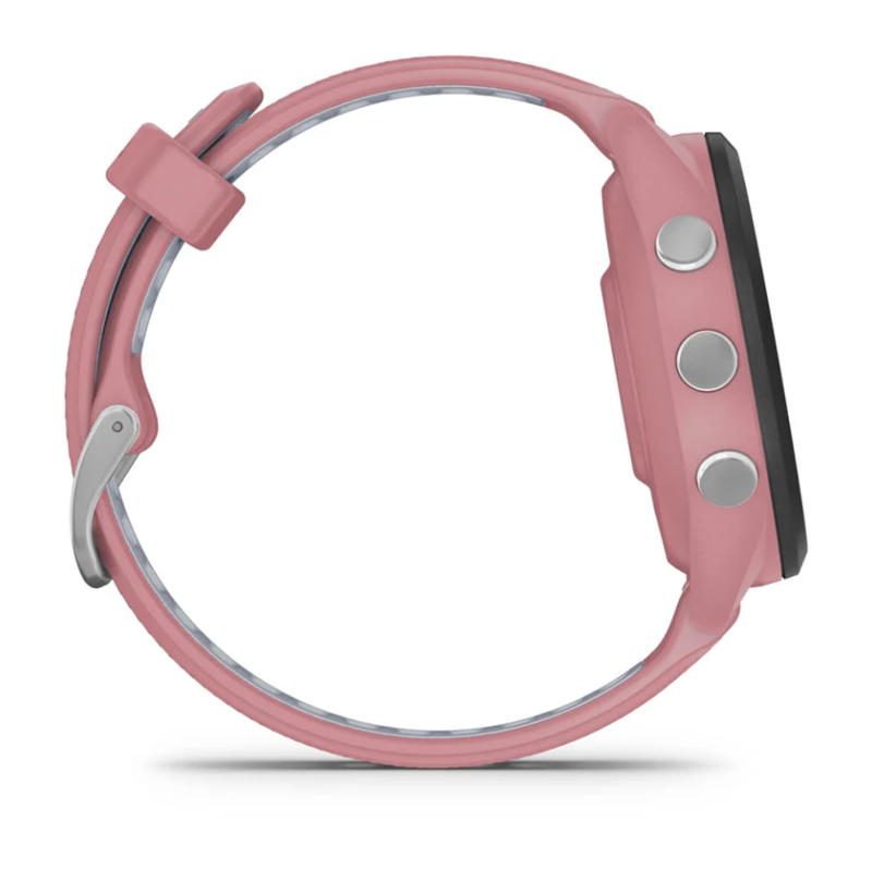 Garmin Forerunner 265S Black Bezel with Light Pink Case and Light Pink/Powder Grey Silicon-4